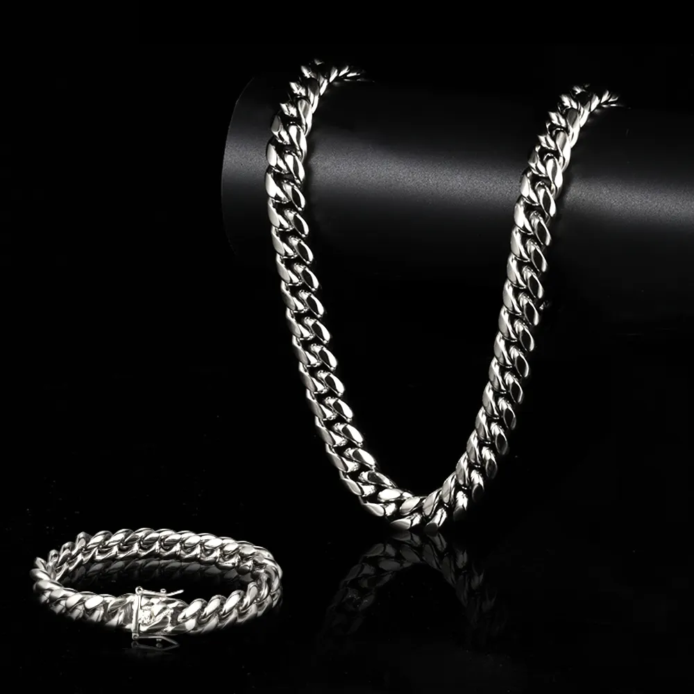 2020 Miss Jewelry Fashion Hip Hop White Gold 925 Sterling Silver Cuban Link Chain