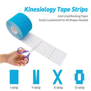 Bande <span class=keywords><strong>de</strong></span> kinésiologie <span class=keywords><strong>de</strong></span> 16,4 pieds, bande sportive imperméable pour le soutien, bande musculaire élastique en coton - Product Image 4