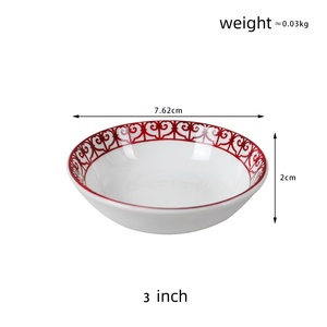 Classic Bone China Tableware Set Floral Arrangement <b>Red</b> <b>Paper</b>-Cut Art Home Decors Dinnerware Cups and Saucer for Home Use - Product Image 6
