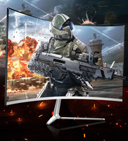 24 Zoll Curved Screen LED-Monitor 23,8 Zoll FHD IPS-Bildschirm Gebogenes Display Computer-Gaming-Monitor mit HD-MI DisplayPort Lautsprecher