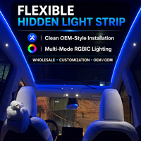 Kit d'éclairage d'ambiance pour toit ouvrant de voiture 12V 5W, bande acrylique à effet de défilement, lampe de décoration dissimulée, colorée, vente en gros usine