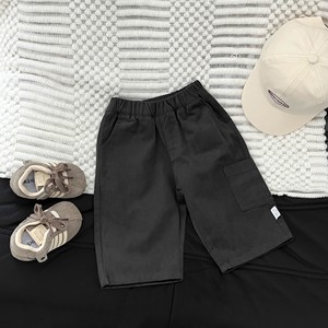 Pantalons <span class=keywords><strong>cargo</strong></span> décontractés en coton pour garçons, style coréen, couleur unie, automne-hiver, nouveaux pantalons droits élégants et polyvalents - Product Image 4