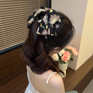 Hot Selling Temperament Elegant Black Bowknot Hairpin <b>Sweet</b> Style Women's Fabric Hairpins Fashionable Jewelry Wholesale - Product Image 3