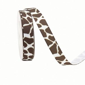 Ruban gros-grain tendance en polyester imprimé animal, 1 cm x 10 yards, lavable et durable, idéal pour emballages cadeaux et fêtes - En stock - Product Image 5