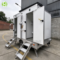 Trailer Sanitasi Portabel Goeasy 2 Stall dengan Persiapan Interior Lengkap untuk Bisnis Penyewaan Acara dan Pertemuan Luar Ruangan Besar
