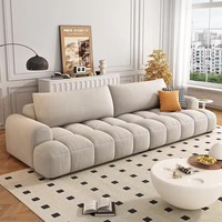 Canapé-lit sectionnel de luxe en tissu chenille courbé importé, de haute qualité, grand format, idéal pour salon, chambre ou hôtel