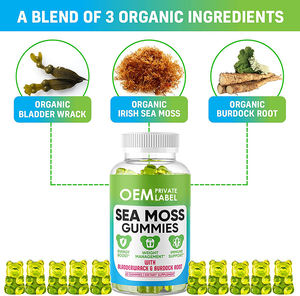 GMP-Suplemento orgánico natural de belleza, suplemento de vitamina GMP Halal, venta al por mayor, gomitas de musgo de mar, Etiqueta Privada - Product Image 5