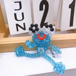 Kids Souvenir Cute Animal Car <b>Keyrings</b> Promotion Gifts School Bag Charm DIY Phone Decoration Acrylic Beads Cartoon Frog Keychain - Product Image 5