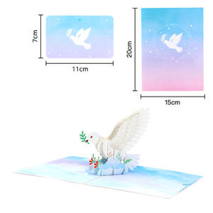 Tarjeta de Felicitación 3D con Diseño de Paloma de la Paz para Acción de Gracias, con Tarjeta de Mensaje DIY y Sobre, Impresión UV - Product Image 5