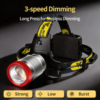 Linterna Frontal Recargable LED con Luz Blanca y Enfoque Ajustable para Uso en Exteriores, Emergencias y Hogar, Directo de Fábrica, Personalizable