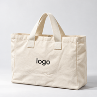 Tas Belanja Kanvas Logo Kustom Grosir 48x35x12 cm untuk Agen Branding Menyiapkan Perlengkapan Presentasi Identitas Perusahaan