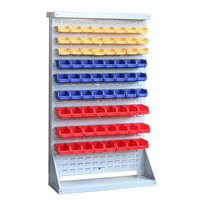 Boîte de rangement pour quincaillerie et outils d'entrepôt Boîte de rangement empilable empilable suspendue Plateau d'étagère en plastique Bin de rangement pour pièces