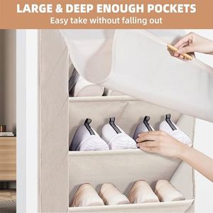 Organizador de Zapatos Colgante de 5 Niveles, Multifuncional, Bolsas de Almacenamiento de Melamina, Instalación Tipo Soporte, Diseño Rectangular Plegable - Product Image 6