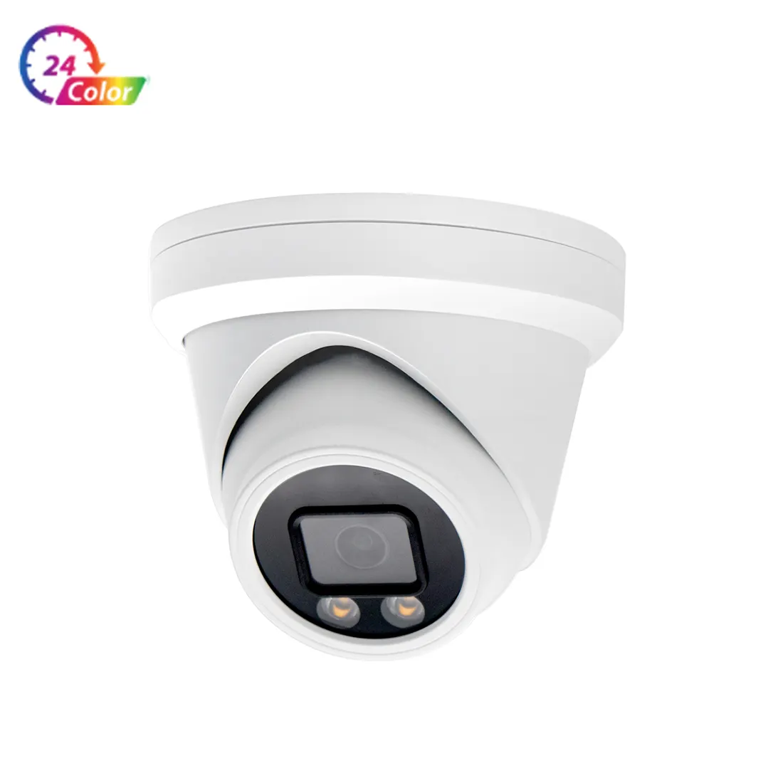 full color night vision 5mp 6mp color vu ip camera ir turret dome 2.8mm F1.0 starlight outdoor security hik nvr plug & play