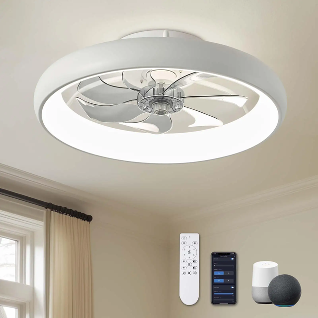New Arrival Remote Control Home Ceiling Fan ABS Blade Smart Modern Bedroom Living Room Outdoor Led Ceiling Fan With Light