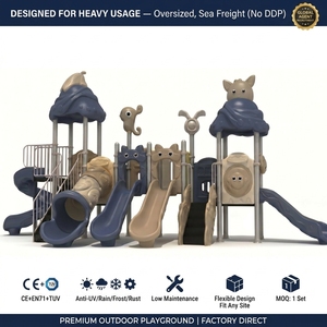 Parque Infantil Exterior para Niños <span class=keywords><strong>Serie</strong></span> Marina Estándar EN71 con Columpio y Tobogán para Uso en Parques Públicos y Escuelas - Product Image 1