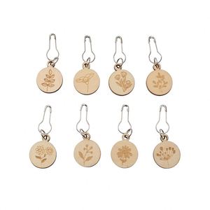 Wholesale Knitting Wooden Carved Stitch Clothes Socks Series Wood Chip Marker Buckle for <b>Sewing</b> and Diy Projects - Product Image 2
