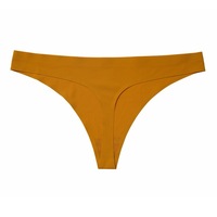 Tangas Sexys de Color Sólido para Mujer, Ropa Interior Transpirable, Sin Costuras, Antiestática y de Secado Rápido, de Spandex/Nailon, de Talle Bajo, Delgadas y Cómodas