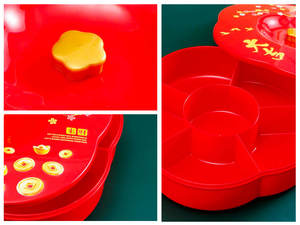 Vente en gros de plastique de qualité alimentaire 5 ou 6 grilles Boîte de rangement PP divisé bonbons collations Trady avec couvercle Pary assiette alimentaire - Product Image 3