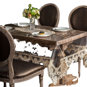 Liangshi JACQUARD 2025 Woven PVC Solid Modern <b>Square</b> Embroidered Customized Hotel Use <b>Tablecloth</b> Waterproof Oil-proof Wash-free - Product Image 2