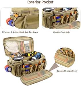 กระเป๋าใส่ของอเนกประสงค์กันแรงเสียดทานด้านล่างสีน้ำตาลอ่อนกันเสียดสีสำหรับผู้ชายกระเป๋าใส่ของอเนกประสงค์สำหรับช่างซ่อมช่วงยุทธวิธี - Product Image 2