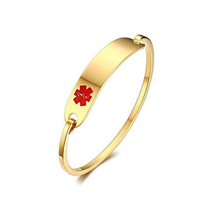 Quando sono morto basta lanciarmi nella spazzatura braccialetti di avviso medico per le donne braccialetto in acciaio inossidabile elegante personalizza - Product Image 6