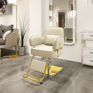 Silla de Peluquería Zxm de Lujo, Base Dorada de Acero Inoxidable, Marco Metálico para Salón de Belleza, Silla de Corte de Pelo - Product Image 4