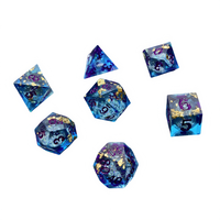 Lot de 7 dés polyédriques personnalisables en résine RPG Dragon Dungeon DND Taille standard Logo personnalisé écologique Rôle D & D