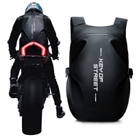 Sac à dos de moto réfléchissant et imperméable, grande capacité, rangement pour casque, sac à dos de jour pour la conduite