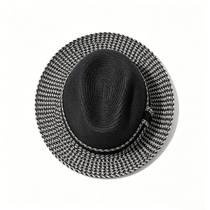 Sombrero de Sol Unisex Negro con Banda Tejida con Patrón Floppy, Personalizado OEM, Transpirable, de Ala Corta, para Viajes al Aire Libre, Playa, Protección Solar, con Cinta ACE - Product Image 5
