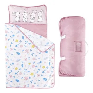 Coral Fleece Soft Mat Baby abnehmbare Kissen Kleinkind Nap Mat