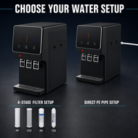Distributeur d'eau de bureau avec robinets chauds, normaux et froids et verrou de sécurité pour usage familial, hôtelier et professionnel