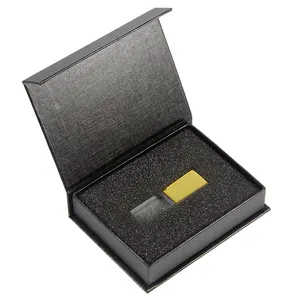 Kostenloses buntes Logo Angepasstes USB-Flash-Laufwerk Crystal Pen Drive Geschenke Speicher diskette 128GB 64GB 32GB 256MB mit Black Box