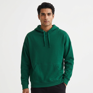 Sweat à capuche oversize épais en molleton bouclette de qualité supérieure pour homme, idéal pour l'hiver, teint uni, à prix avantageux - Product Image 1