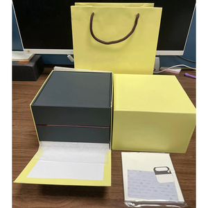 Luxury Single-Slot <b>Grey</b> Brand Watch <b>Box</b> Set Complete Watch Packaging with Gift Bag Card&Certificate Custom Logo Wooden <b>Box</b> - Product Image 2