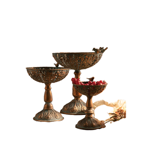Plateau de rangement pour fruits en fer forgé, style Art déco français, pour salon, décoration haut de gamme pour la maison - Product Image 1