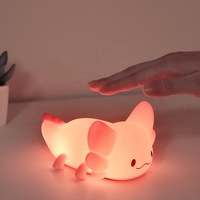 Veilleuse pour enfants en silicone USB, tactile, créative, multicolore, rechargeable, en forme d'animal, à intensité variable, personnalisée, mignonne, pour la chambre des enfants