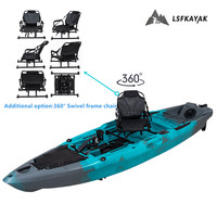 Une personne 3.71 mètres bateau importation PE plastique hdpe pêche Kayak pédale