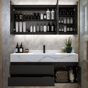 Freestanding mobiletto <span class=keywords><strong>bagno</strong></span> Grey unità di vanità con lavandino da appendere <span class=keywords><strong>bagno</strong></span> vanità artigiano vanità <span class=keywords><strong>bagno</strong></span> - Product Image 4