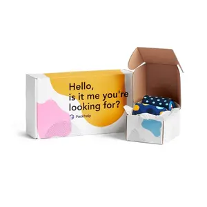 Caja de regalo de papel de personaje Natural, impresión Eco colorida en cartón blanqueado