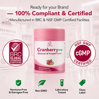 Chinaherbs 3-en-1 Canneberge & Graines de Citrouille - Complément Ménopause Sans Oestrogènes en Capsules pour Femmes, Formule Botanique Rafraîchissante