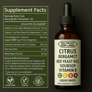 <span class=keywords><strong>Gotas</strong></span> Líquidas de Extracto de Raíz de Maca, Bergamota Cítrica, Arroz de Levadura Roja, Guanábana, Vitamina <span class=keywords><strong>B</strong></span>, Remolacha y L-Arginina para Hombres y Mujeres - Product Image 4