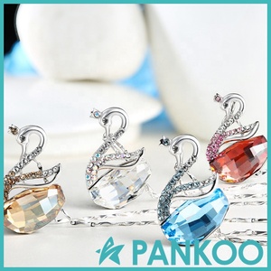 Cadeaux pour petite amie, collier de luxe en <span class=keywords><strong>argent</strong></span> sterling <span class=keywords><strong>925</strong></span> cristal autrichien avec pendentif cygne, ensemble de bijoux - Product Image 4