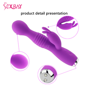 Sexbay Nieuw Ontwerp <span class=keywords><strong>G-spot</strong></span> <span class=keywords><strong>Vibrator</strong></span> Massager Realistische Roterende Kop Stotende Elektrische Seks Toy Konijn Dildo <span class=keywords><strong>Vibrator</strong></span> voor Vrouwen - Product Image 2