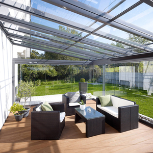 Toit coulissant, verre double vitrage trempé Low-E, design moderne et écologique pour parc et cour - Product Image 2