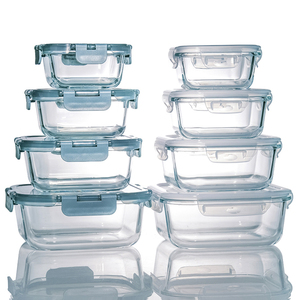 Glass Lunch Box High Borosilicate Glass Microwavable Food Container