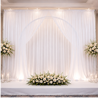Rideau de fond en mousseline de polyester premium pour la décoration de scènes d'hôtels, de mariages et de cérémonies - Fournisseur