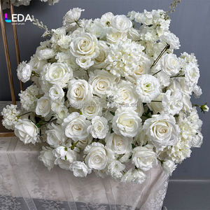 LEDA Nouvelle Arrivée Luxe Haute Qualité Boule de Roses Artificielles 5D en Soie Blanche Grande 60cm Centre de Table et Décoration de Mariage - Product Image 6