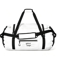 Sac de voyage en PVC résistant à l'eau 60L avec logo personnalisé, sac de sport grande capacité pour activités de plein air, kayak, rafting