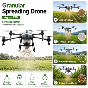 โดรน Agras T70 สำหรับการกระจายเมล็ดพันธุ์และปุ๋ยแบบแม่นยำ ใช้ในสวนผลไม้ ปศุสัตว์ ไร่นา และพื้นที่เกษตรกรรม - Product Image 1